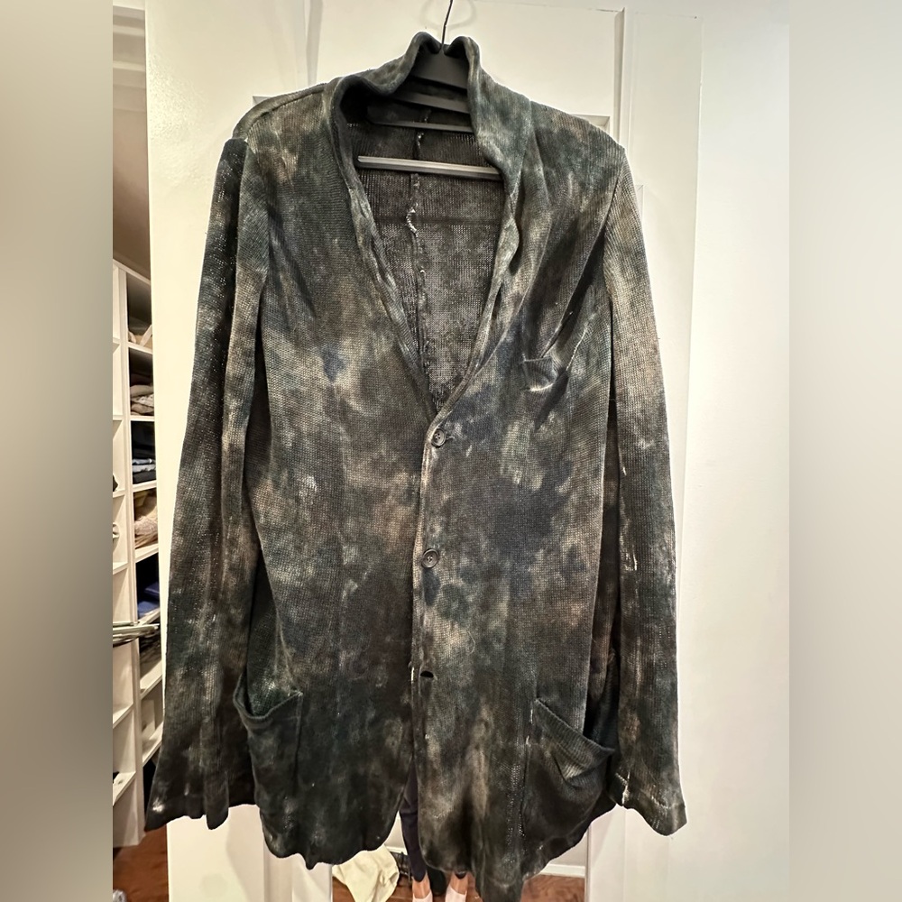 Avant Toi Charcoal Tie-Dye Jacket